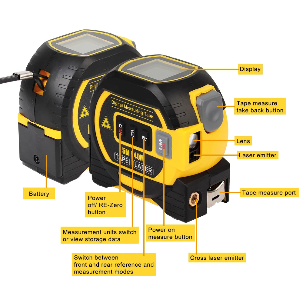 3 in 1 Laser Measure Tape